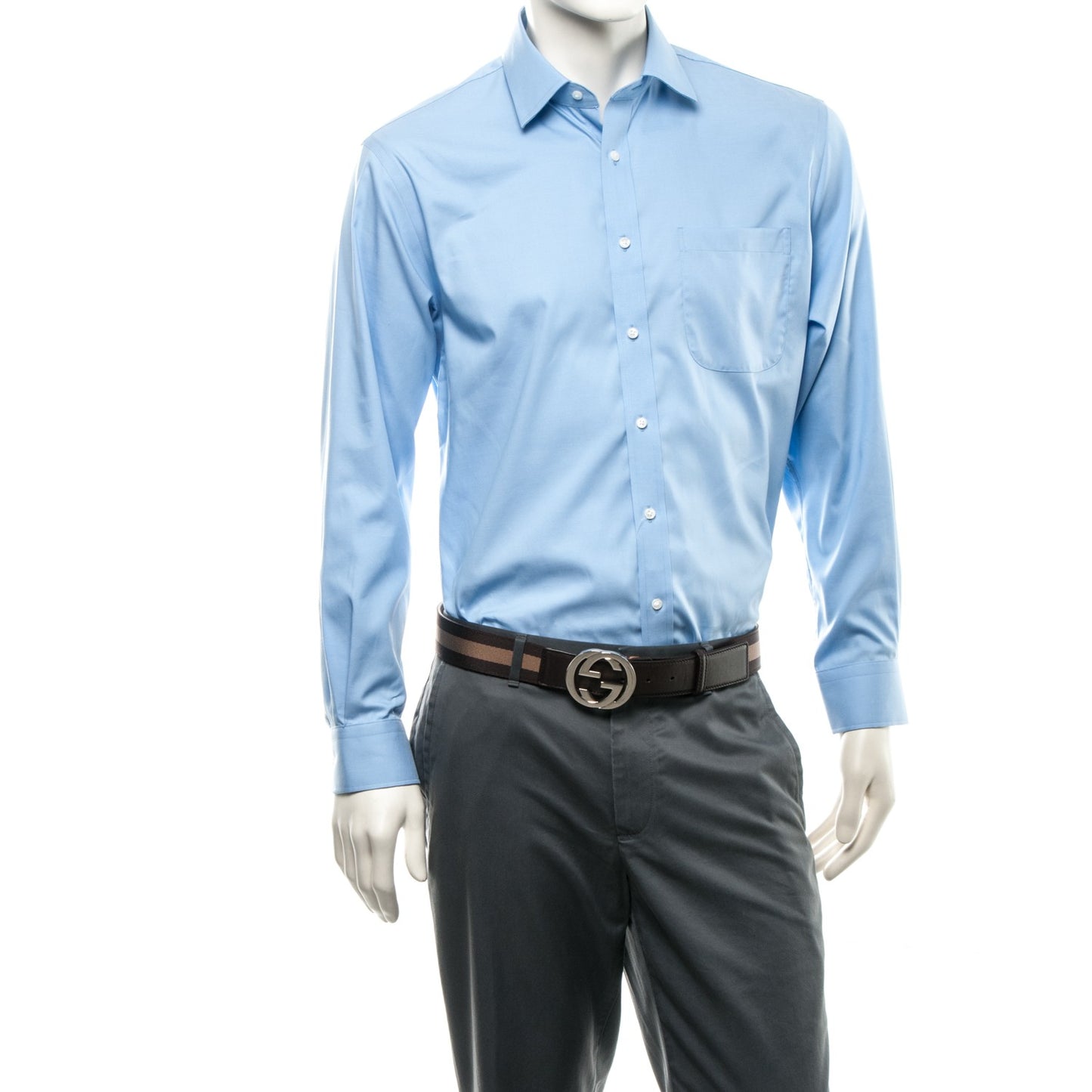 Canvas Web Interlocking G Belt 105 42 Dark Brown