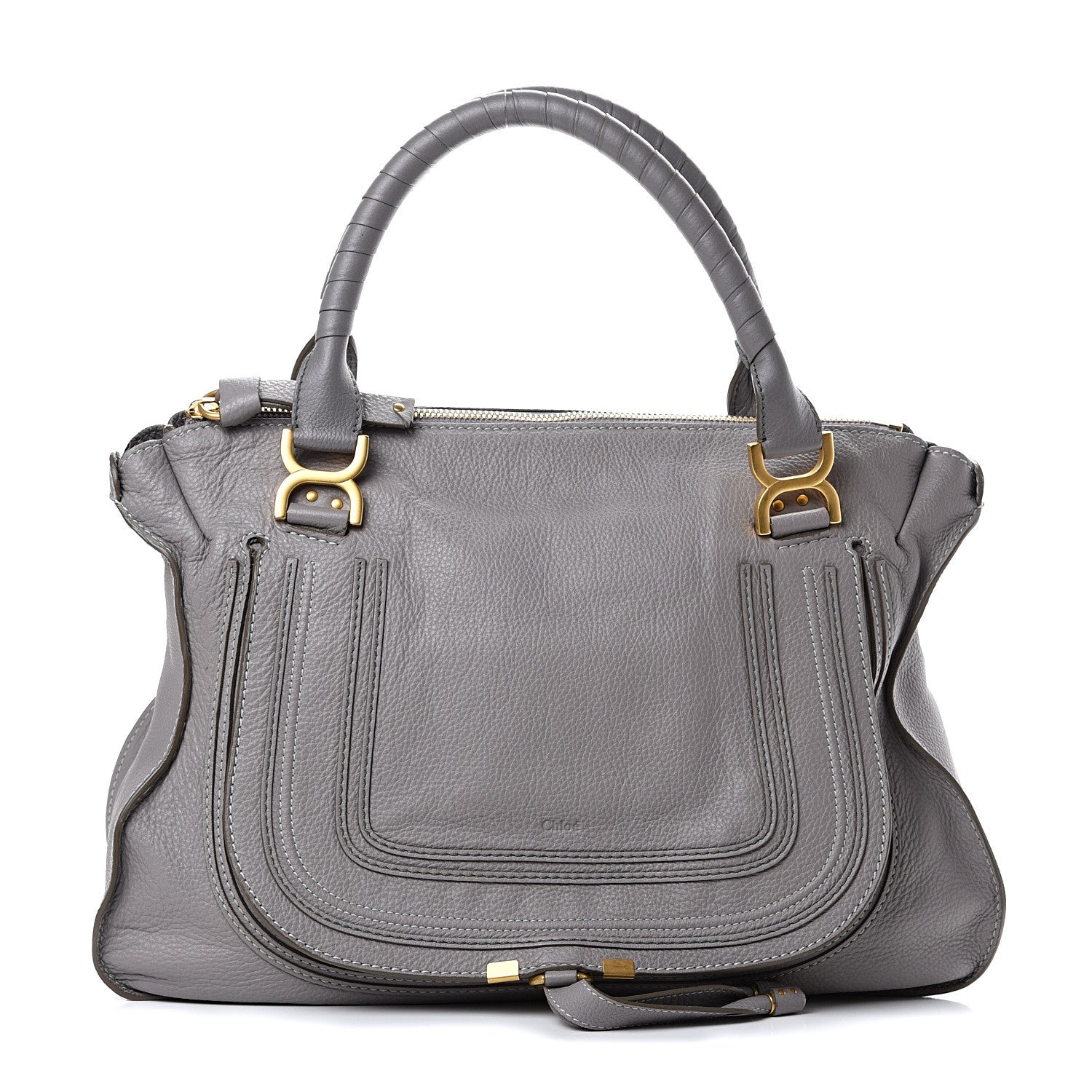 Chloe Calfskin Large Marcie Satchel Cashmere Grey 1 of 9
