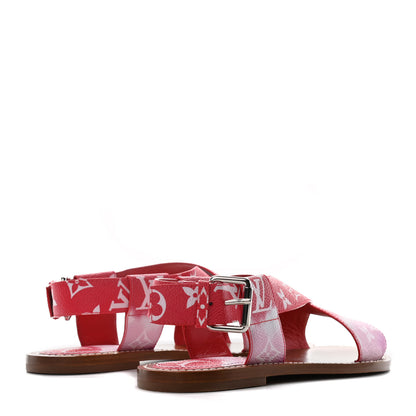 Louis Vuitton Monogram Escale Palma Flat Sandals 37 Rouge 8 of 22