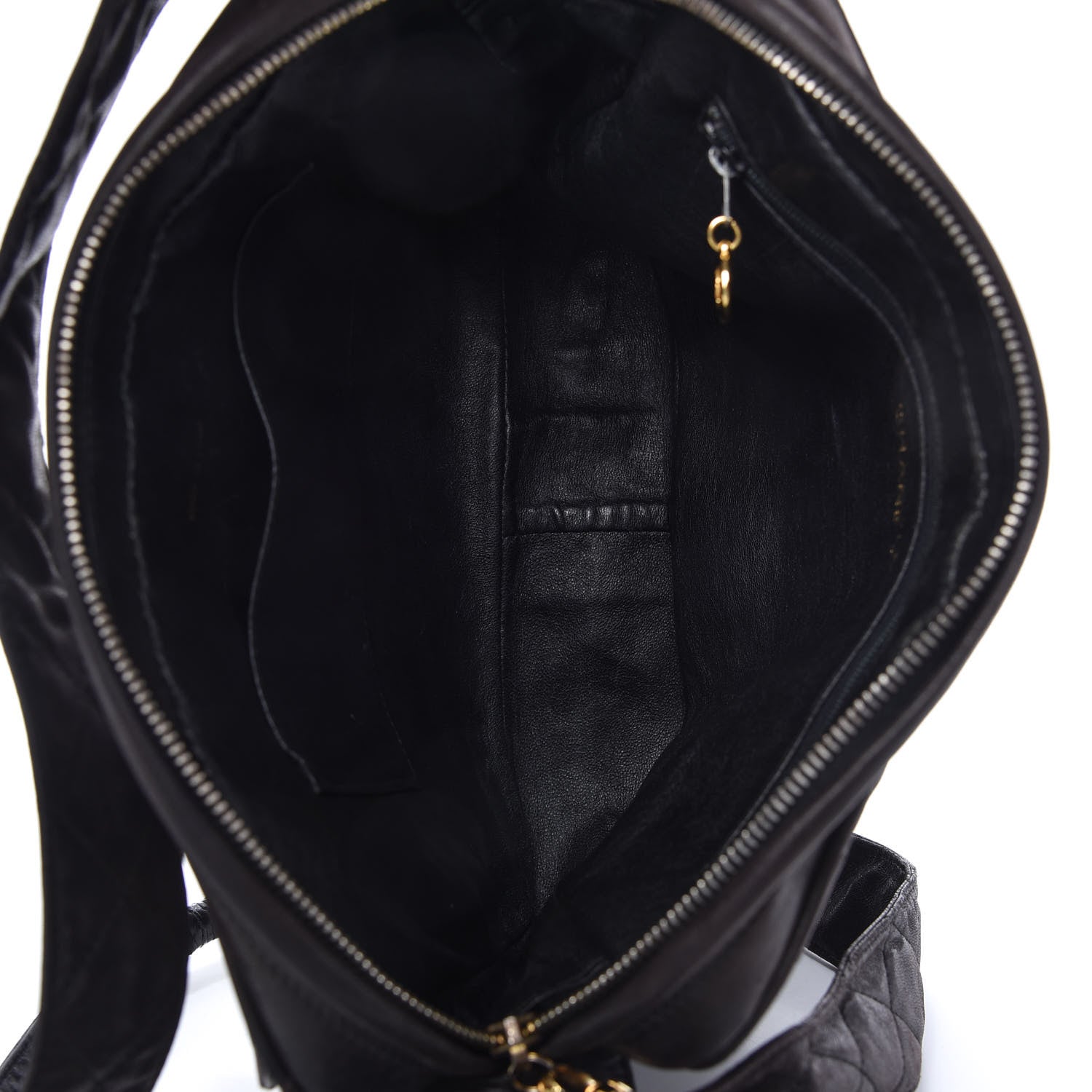 Chanel Lambskin Quilted Tassel Flap Camera Case Brown 5 of 13