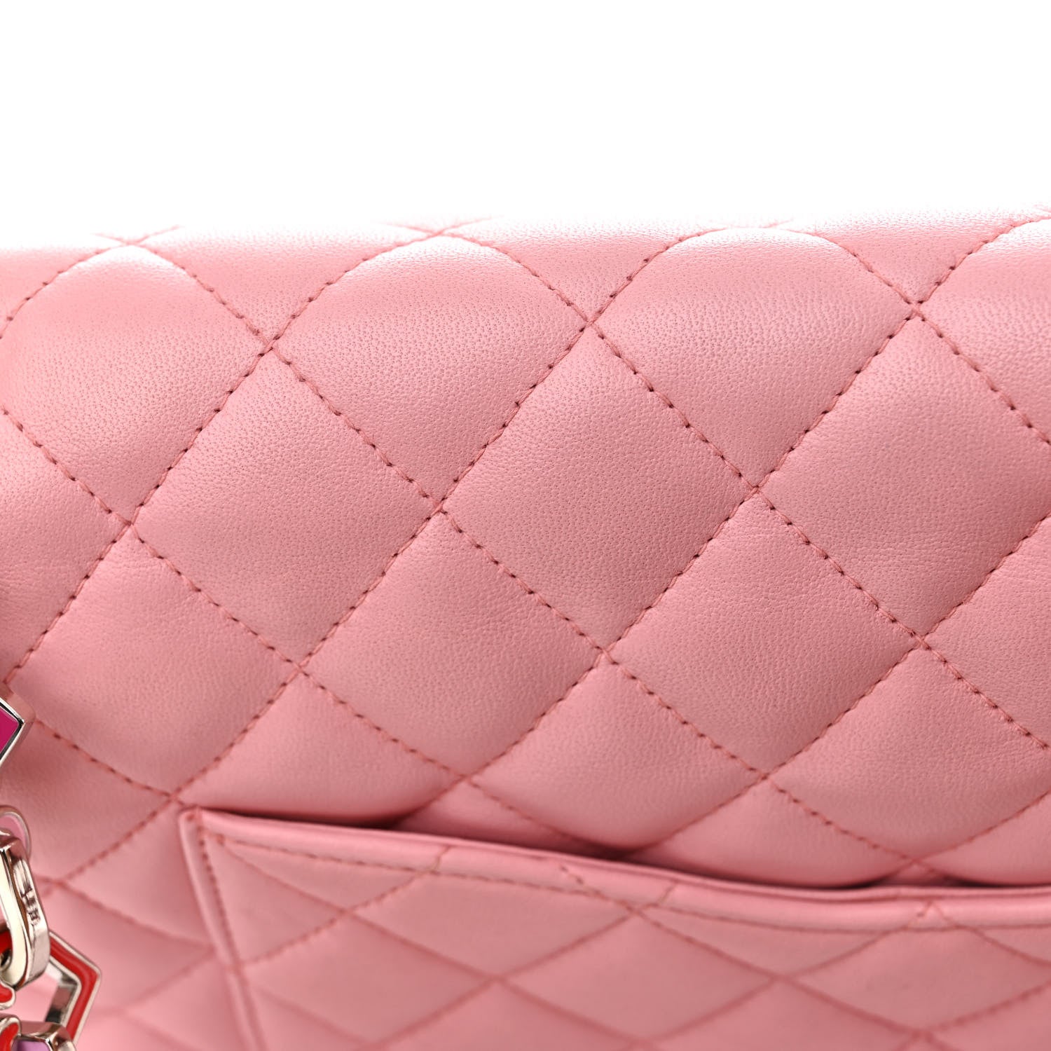 Chanel Lambskin Medium Heart Valentine Flap Pink 12 of 16