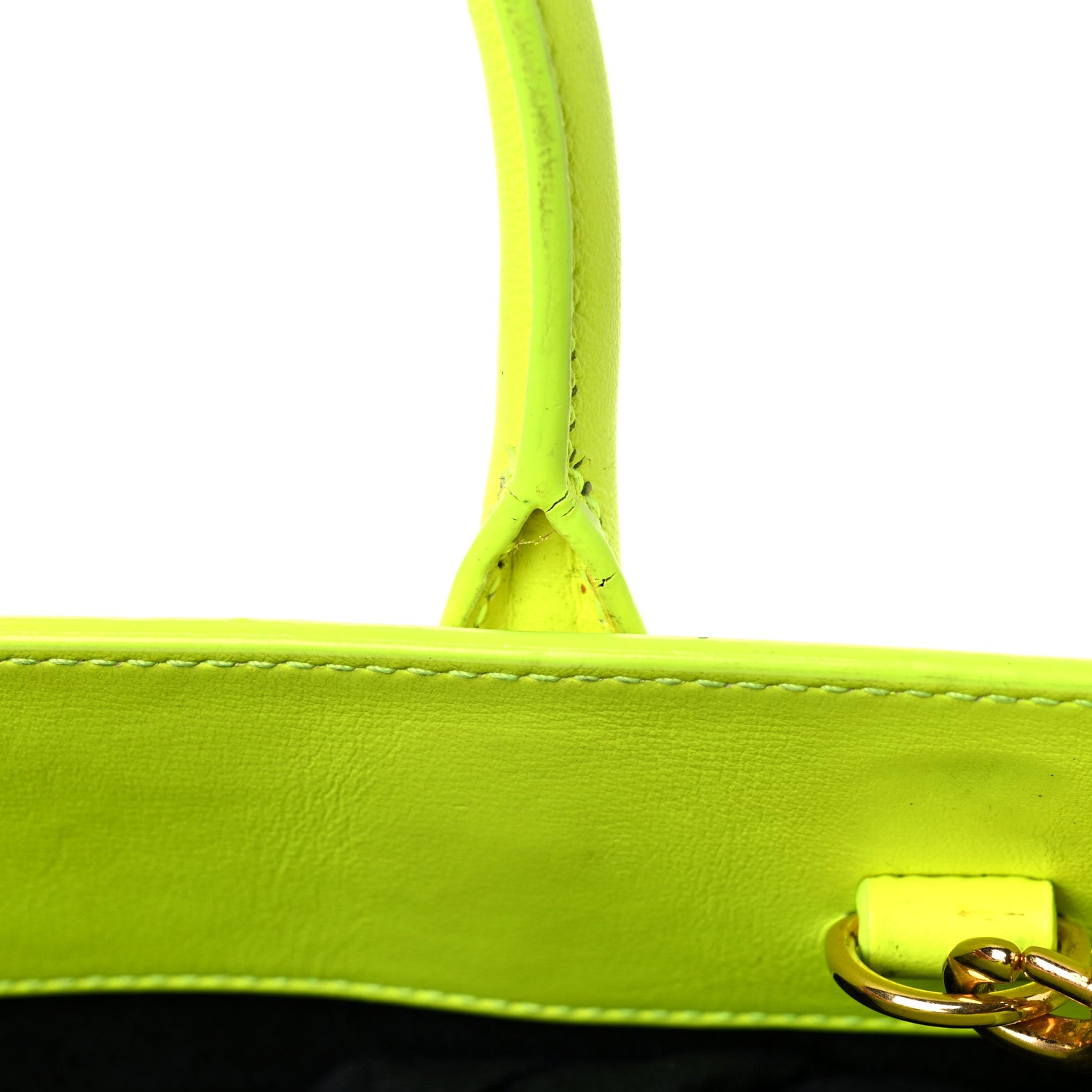 Saint Laurent Calfskin Nano Sac De Jour Neon Yellow 21 of 27
