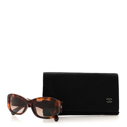 Chanel Acetate Polarized Rectangle Sunglasses 5493-A Tortoise 10 of 10
