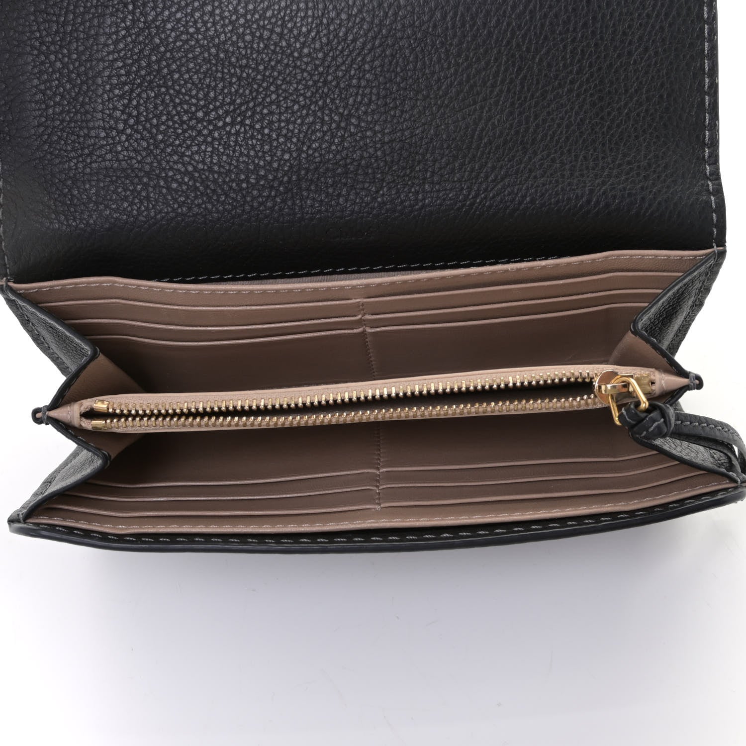 Chloe Calfskin Marcie Continental Flap Wallet Black 4 of 4