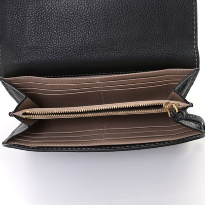 Chloe Calfskin Marcie Continental Flap Wallet Black 4 of 4