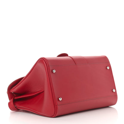 Delvaux Grained Calfskin PM Brillant Satchel Red 4 of 9
