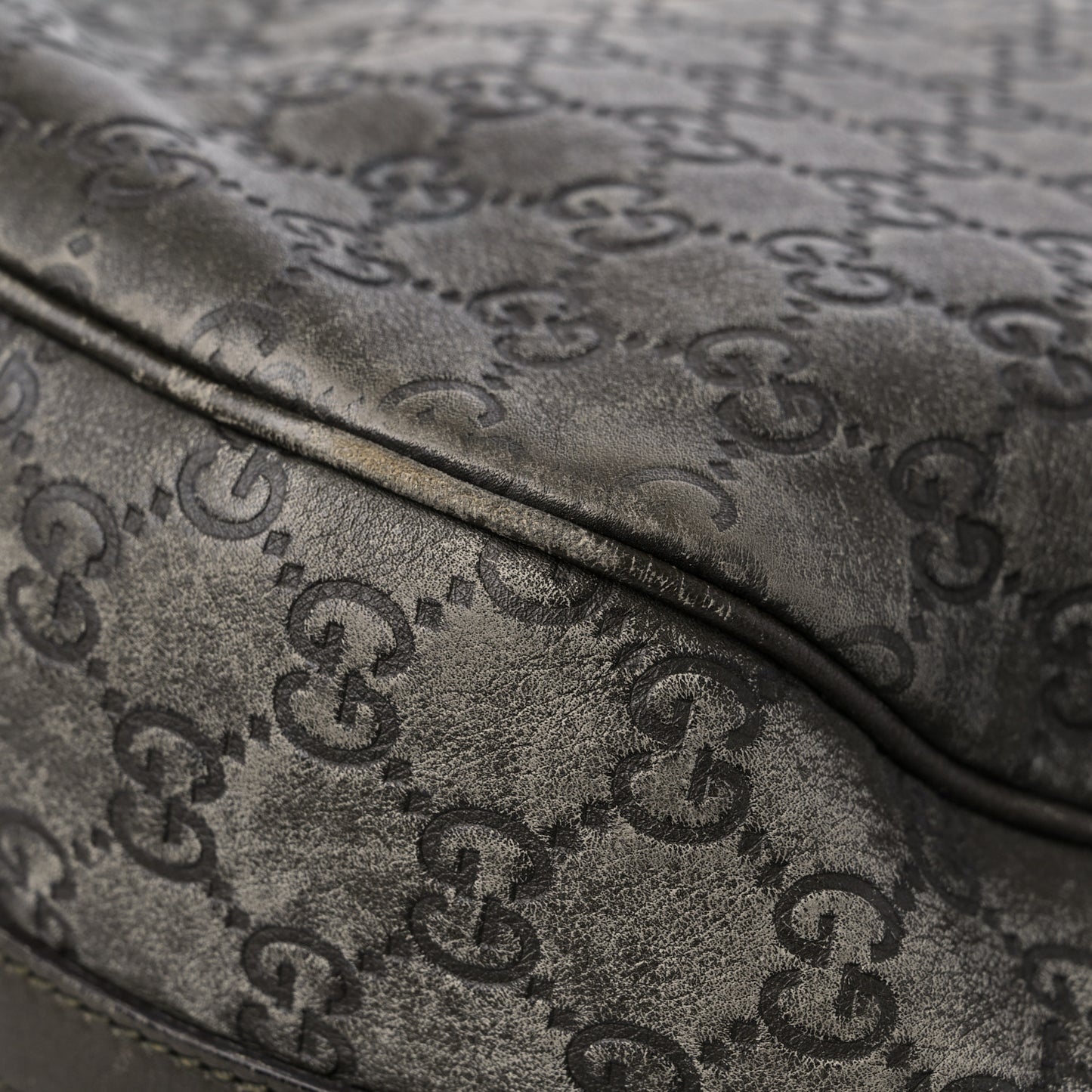 Guccissima Large GG Twins Hobo Olive Green