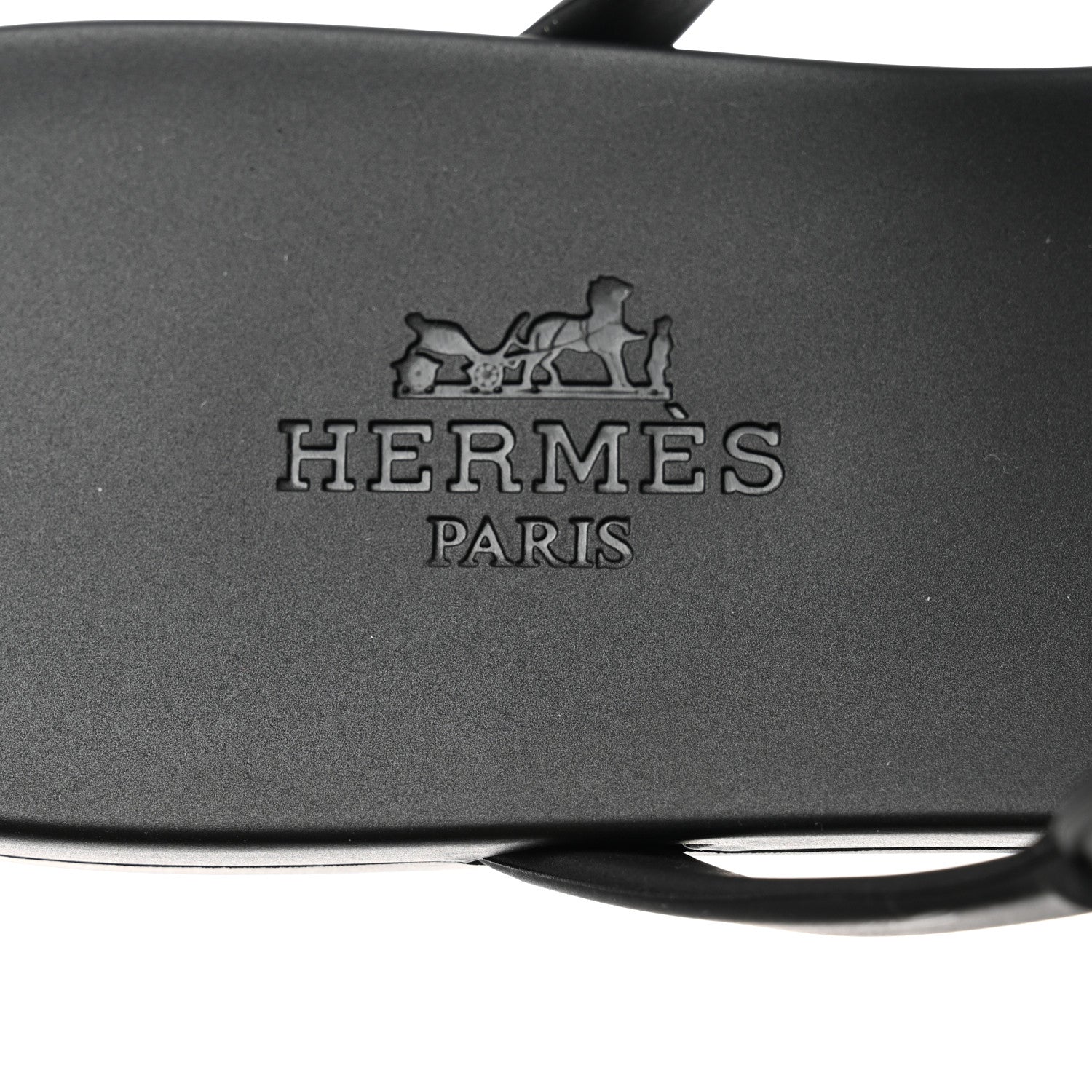 Hermes Rubber Womens Egerie Sandals 35 Black 7 of 9
