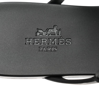 Hermes Rubber Womens Egerie Sandals 35 Black 7 of 9