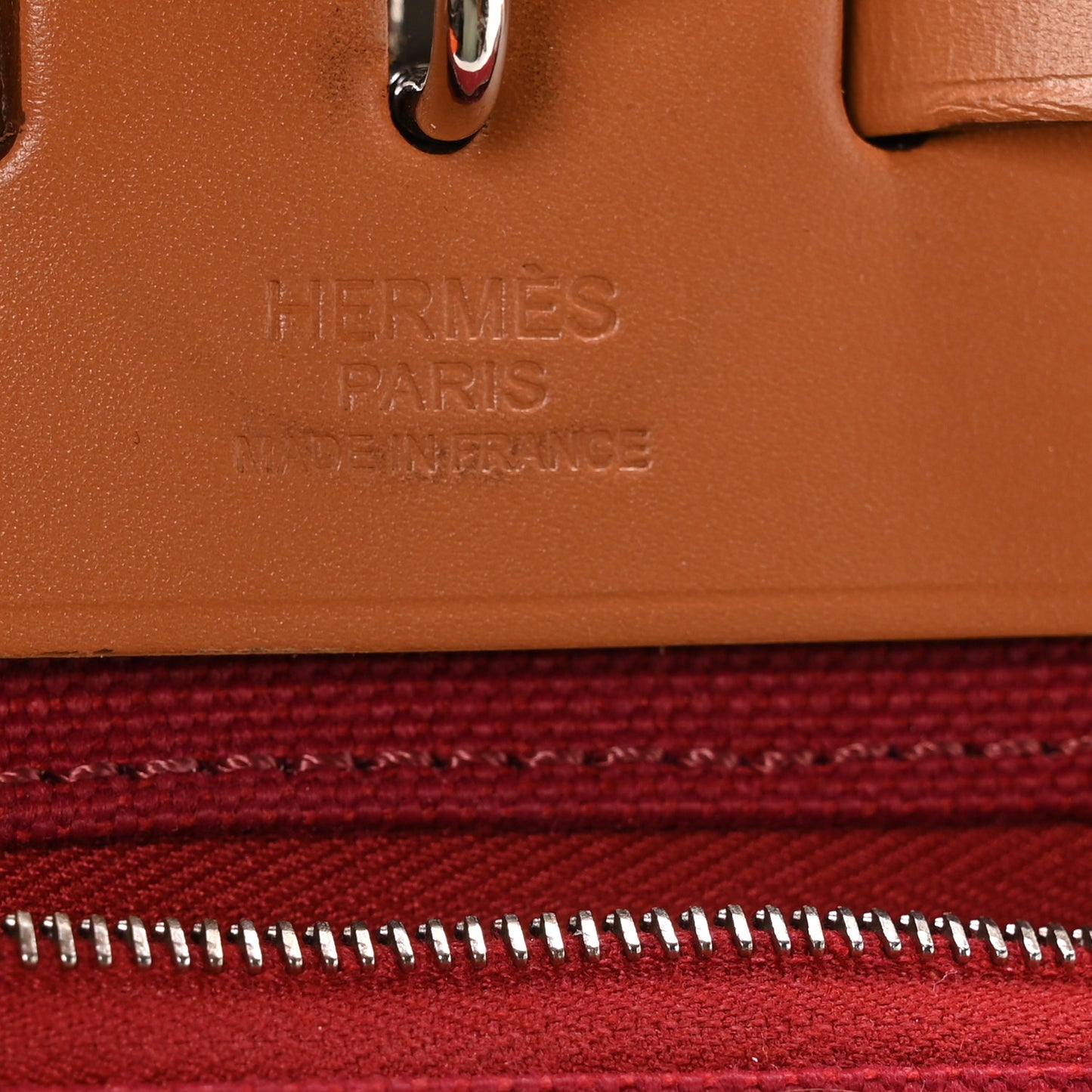 Vache Hunter Toile Herbag Zip 31 PM Rouge Grenat Natural