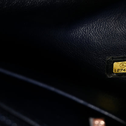 Chanel Lambskin Quilted Jumbo Single Flap Navy 7 of 10