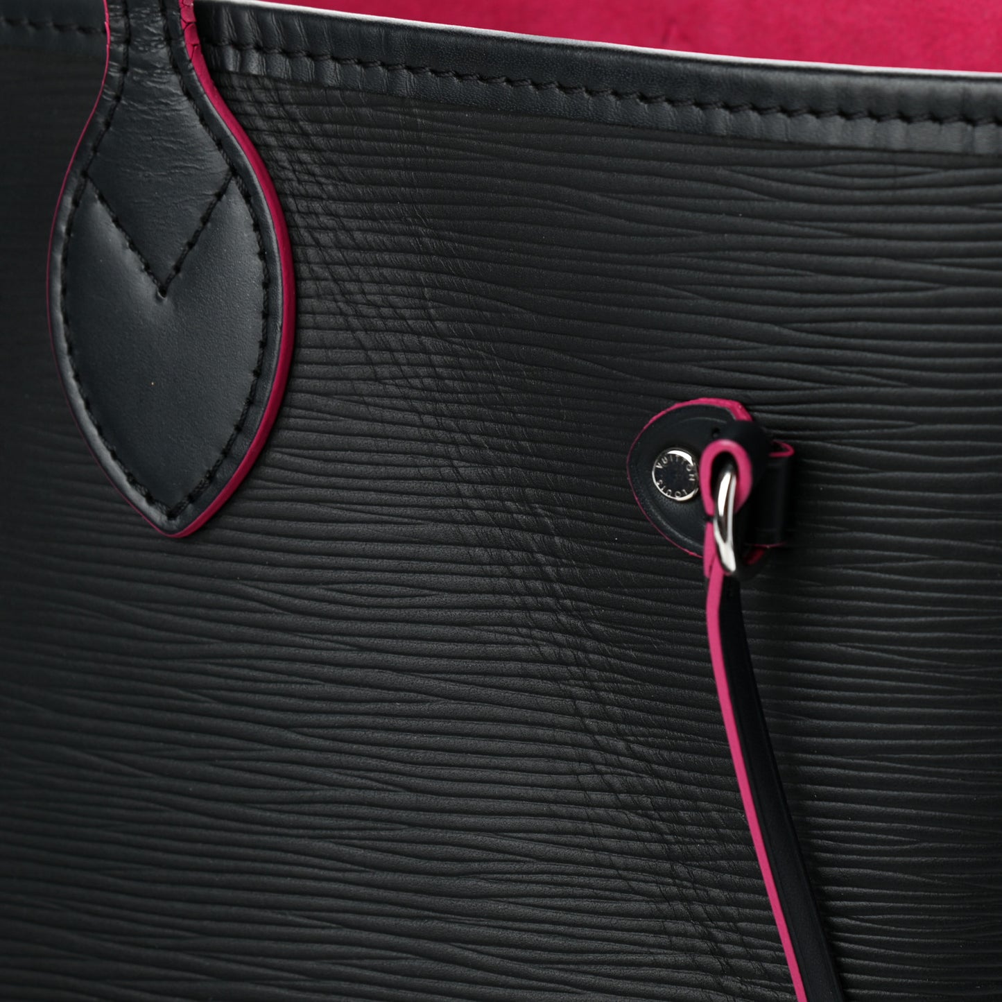 Epi Neverfull MM Black Hot Pink