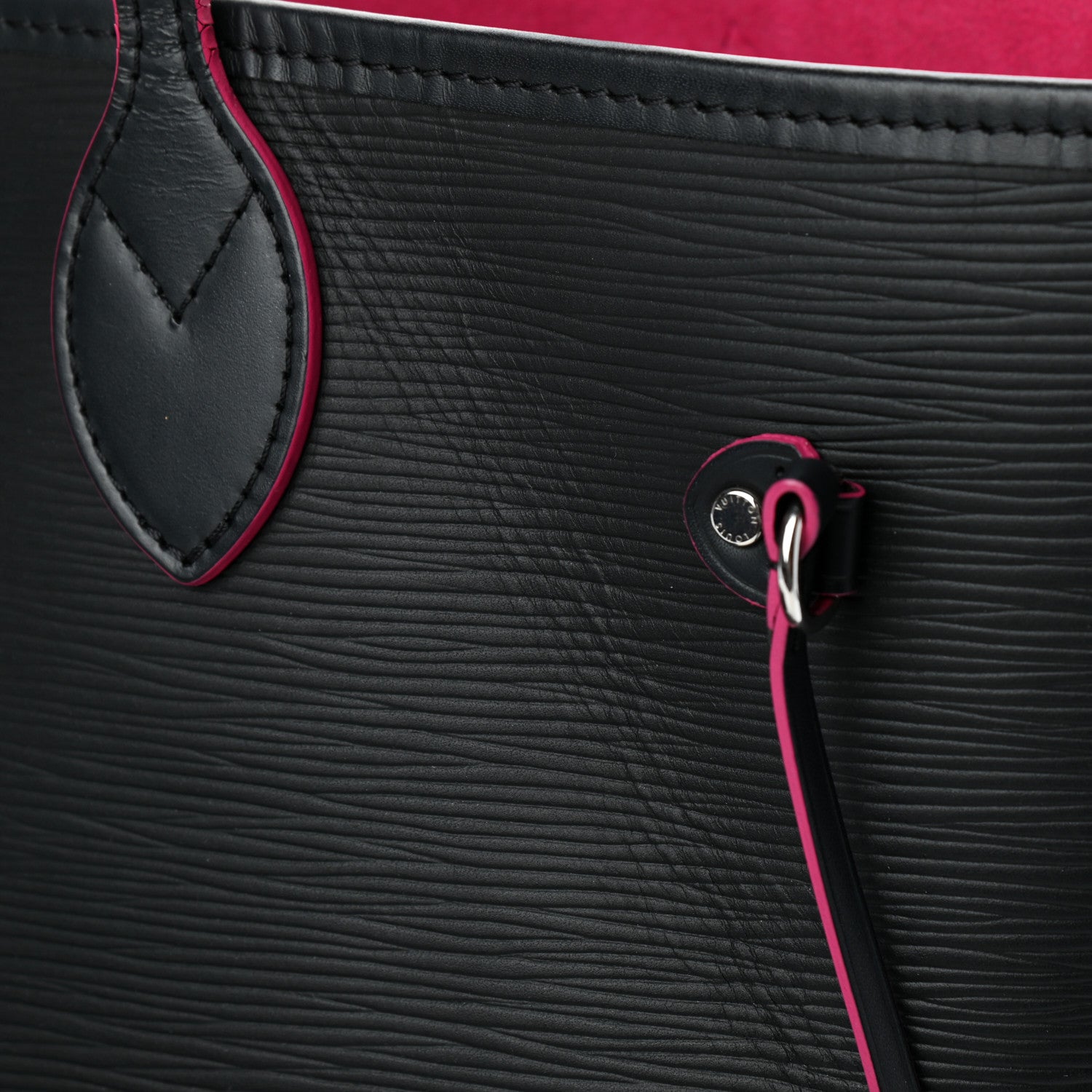 Louis Vuitton Epi Neverfull MM Black Hot Pink 5 of 5
