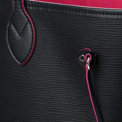Louis Vuitton Epi Neverfull MM Black Hot Pink 5 of 5