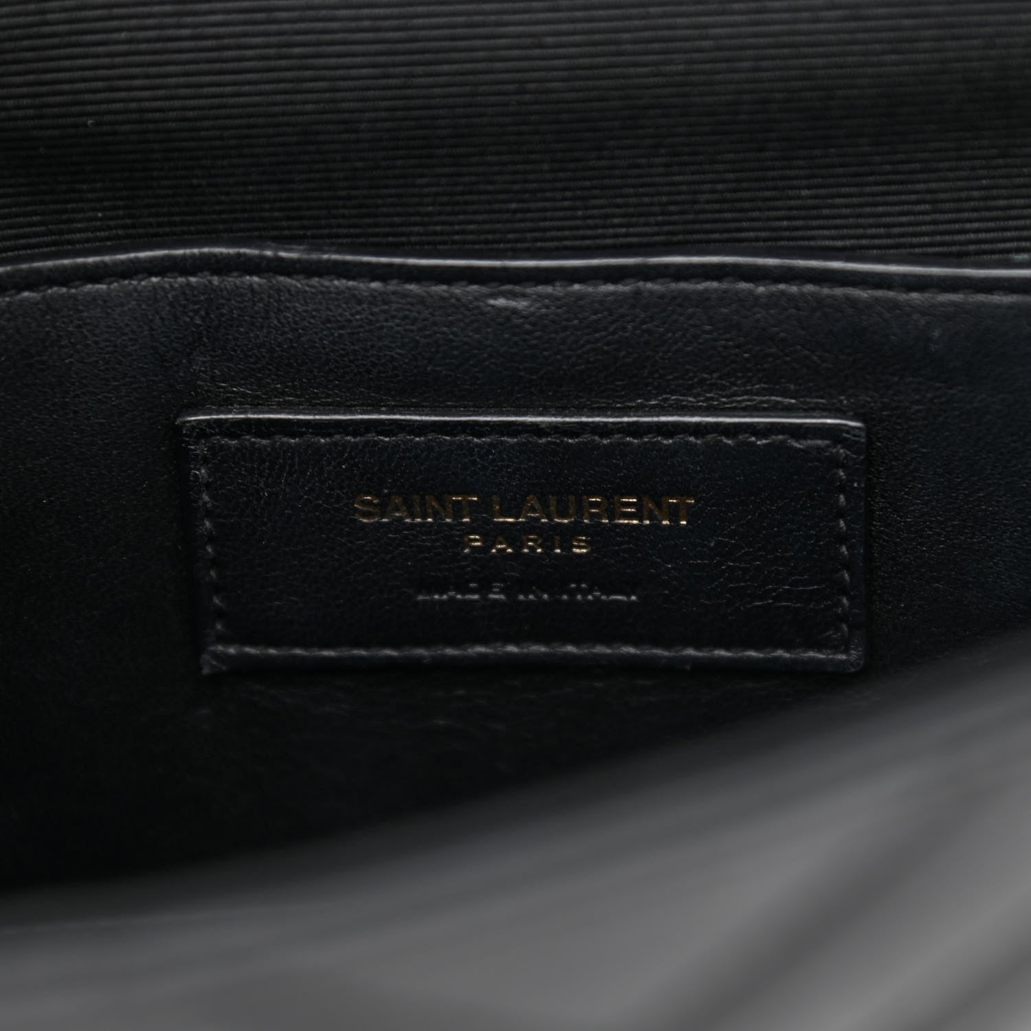 Saint Laurent Calfskin Matelasse Chevron Medium Monogram Satchel Black 6 of 8