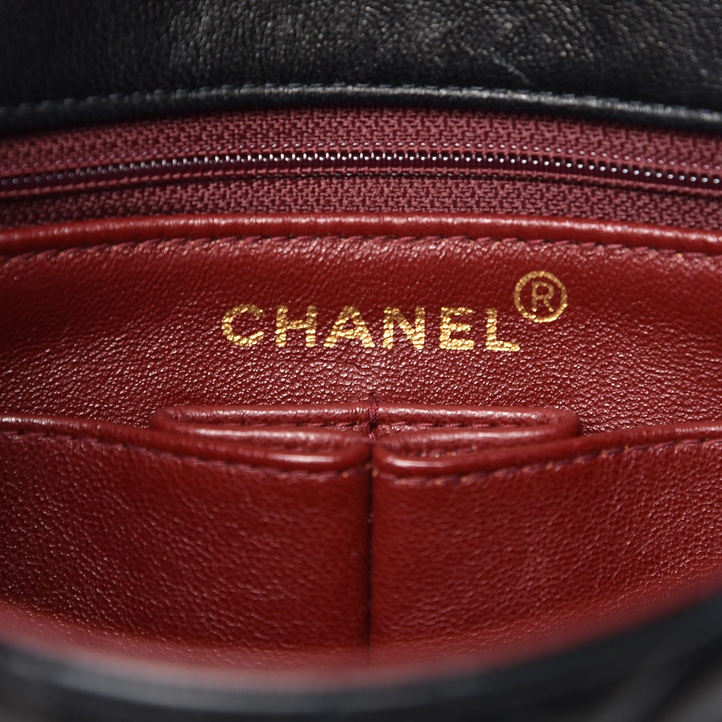 Lambskin Quilted Small Single Flap Black