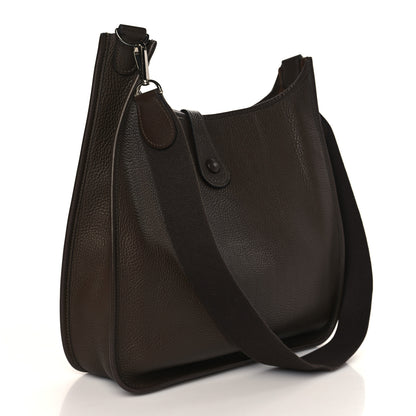 Hermes Taurillon Clemence Evelyne GM Chocolate 2 of 8