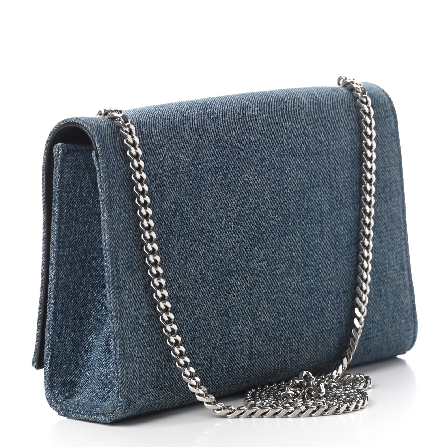 Denim Medium Classic Monogram Kate Satchel Light Blue