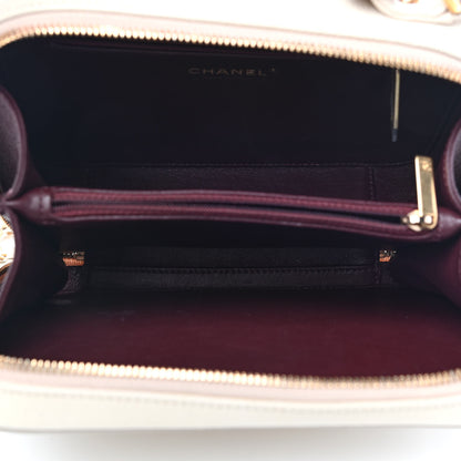 Chanel Caviar Quilted Medium CC Filigree Vanity Case Light Beige 5 of 9