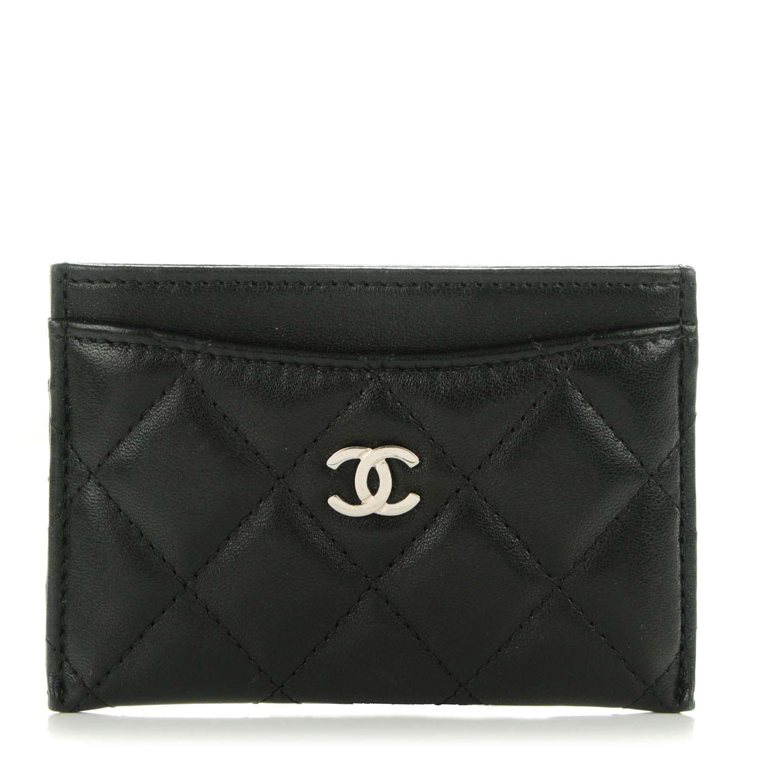 Chanel Lambskin Quilted Card Holder Black 1 of 8