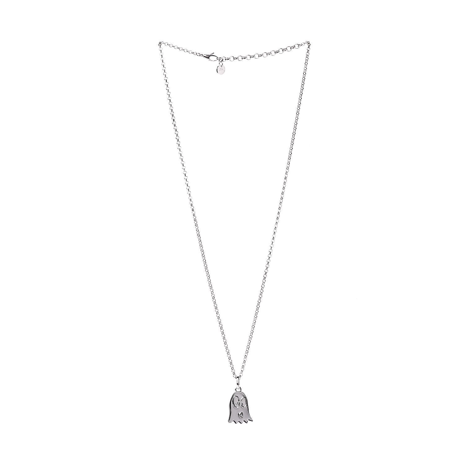 Gucci Sterling Silver GucciGhost Pendant Necklace 3 of 6