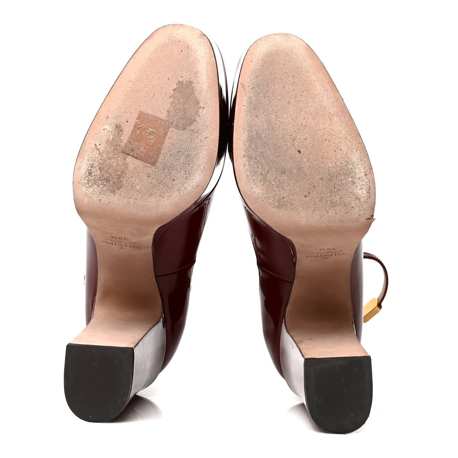 Valentino Garavani Patent Tan-Go 50/120mm Platform Pumps 38.5 Cerise 5 of 8