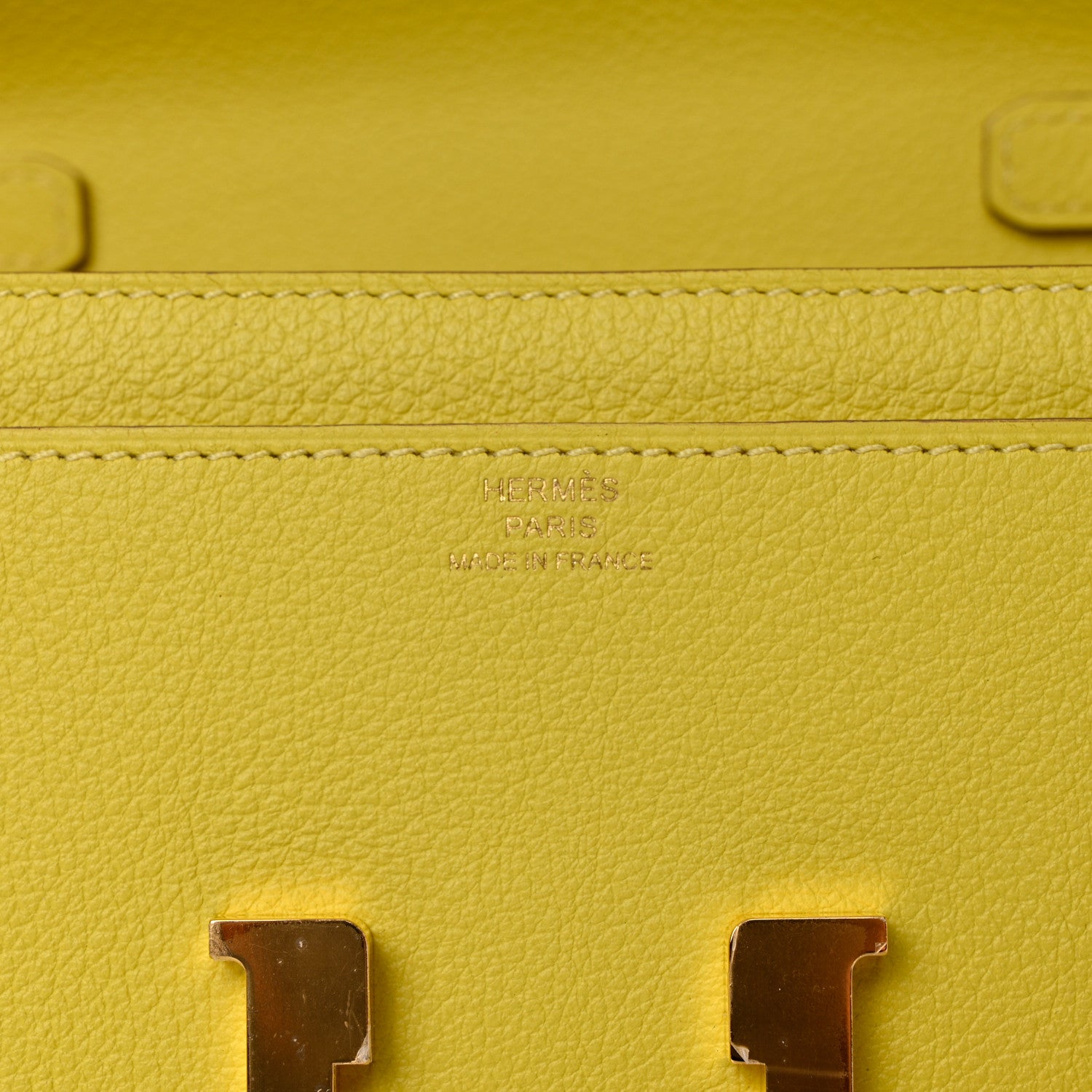 Hermes Evercolor Constance Wallet To Go Lime 7 of 11