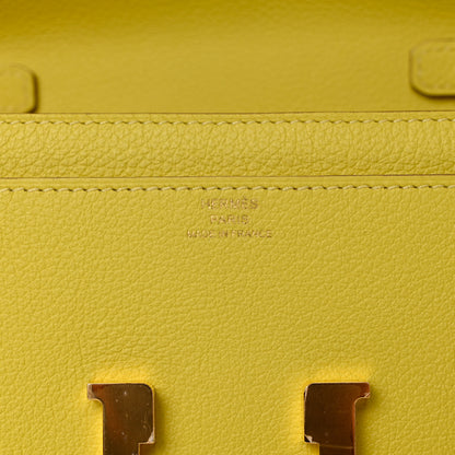 Hermes Evercolor Constance Wallet To Go Lime 7 of 11