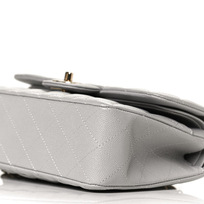 Chanel Caviar Quilted Small Double Flap Grey 8 of 10
