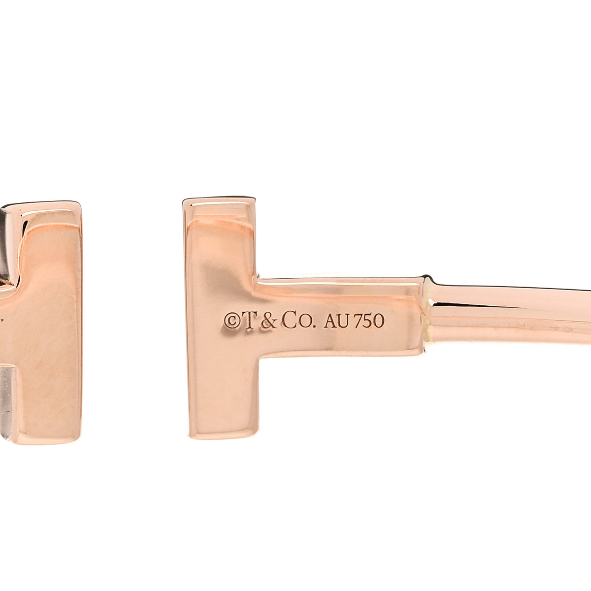 Tiffany 18K Rose Gold T Wire Bracelet 3 of 3