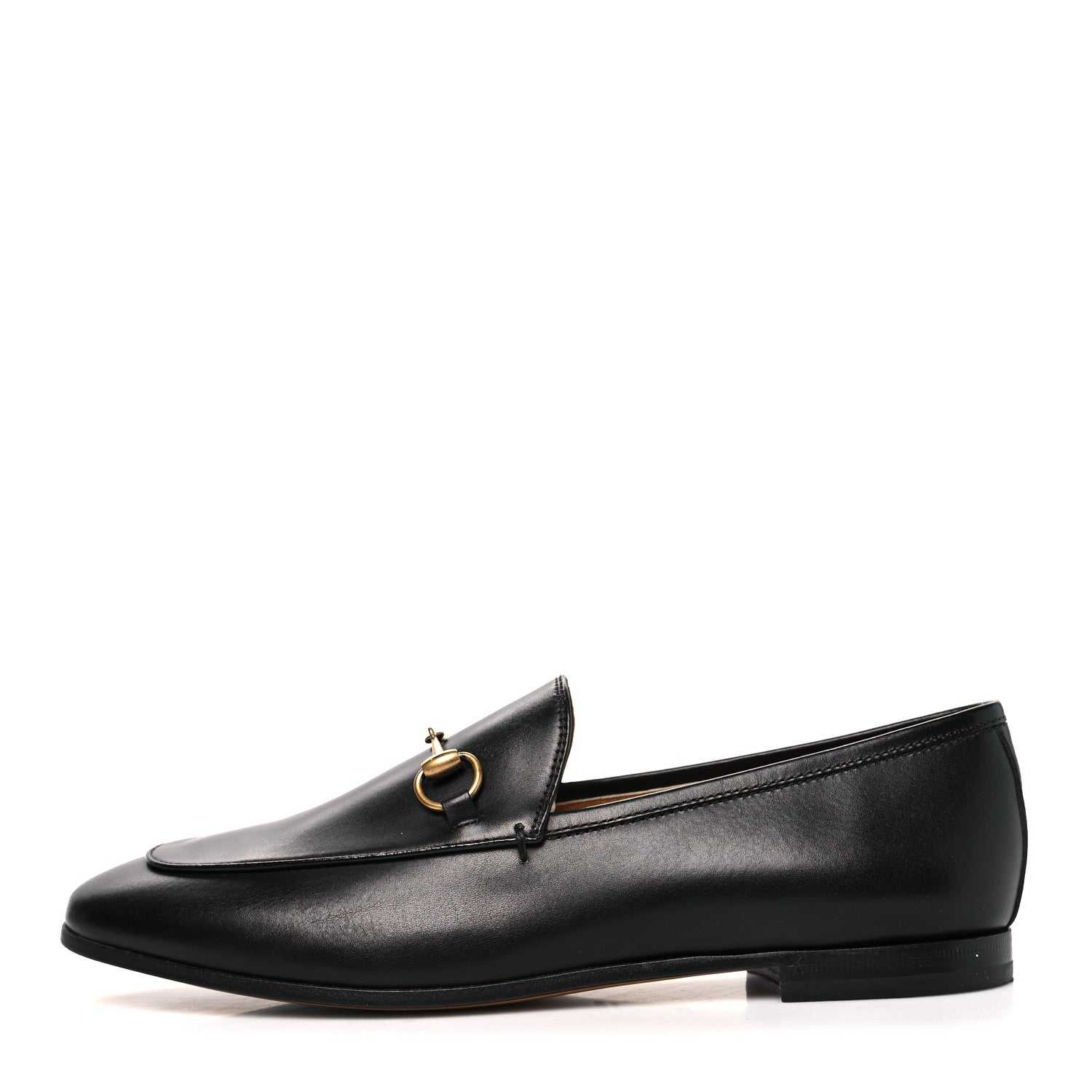 Gucci Calfskin Womens Jordaan Loafers 38.5 Black 1 of 9