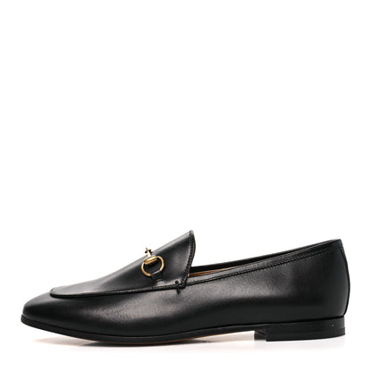 Gucci Calfskin Womens Jordaan Loafers 38.5 Black 1 of 9