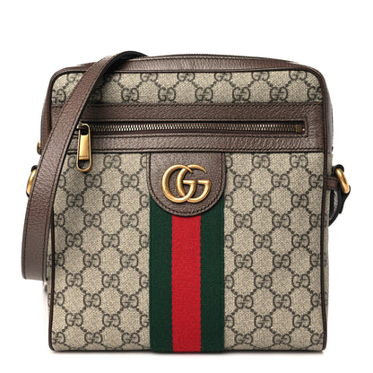 Gucci GG Supreme Monogram Web Small Ophidia Messenger Bag Brown 1 of 9