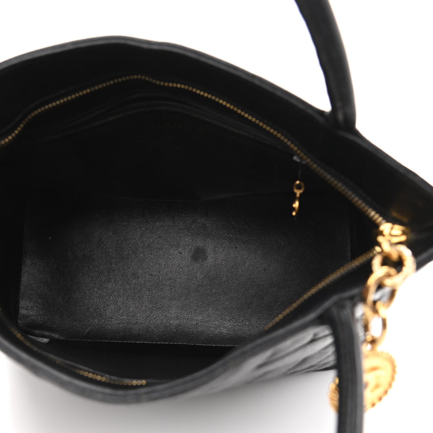 Caviar Quilted Medallion Tote Black