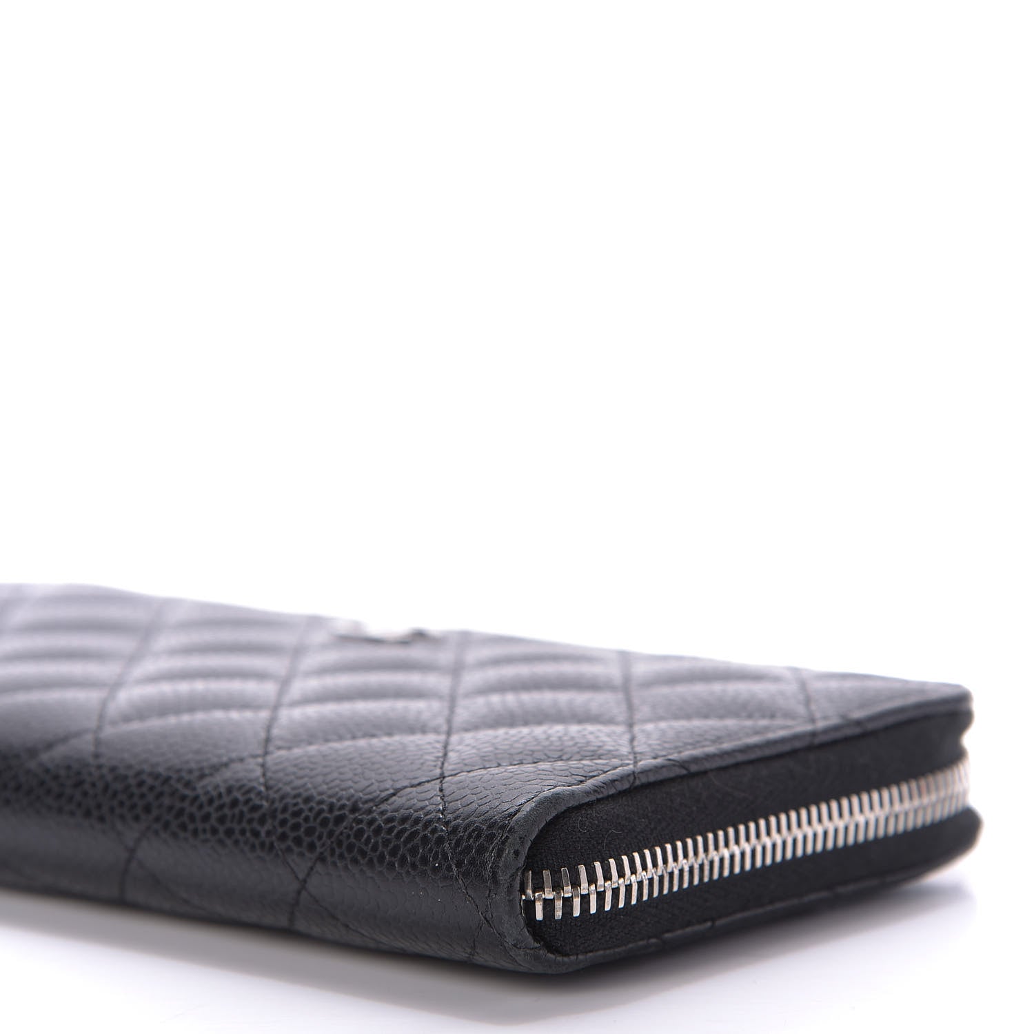 Chanel Caviar Quilted Large Gusset Zip Around Wallet Black 7 of 11