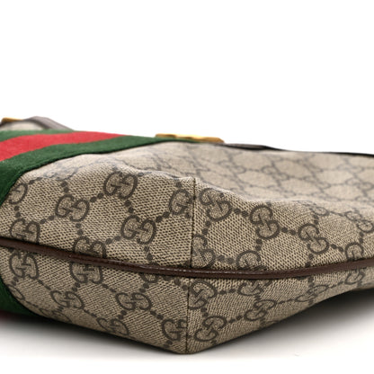 Gucci GG Supreme Monogram Web Small Ophidia Half Moon Hobo Brown 10 of 10