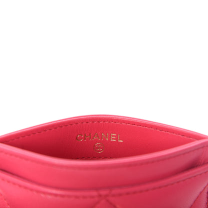 Chanel Shiny Goatskin Quilted 19 Card Holder Dark Pink 6 of 9