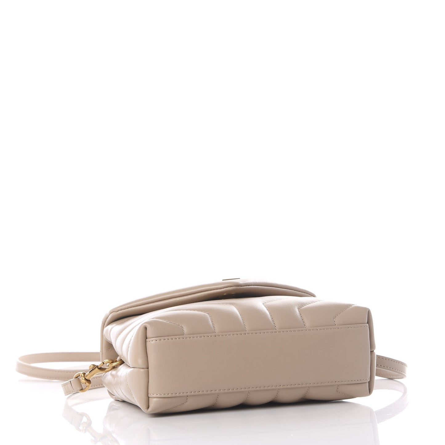 Calfskin Y Quilted Monogram Toy Loulou Crossbody Bag Dark Beige