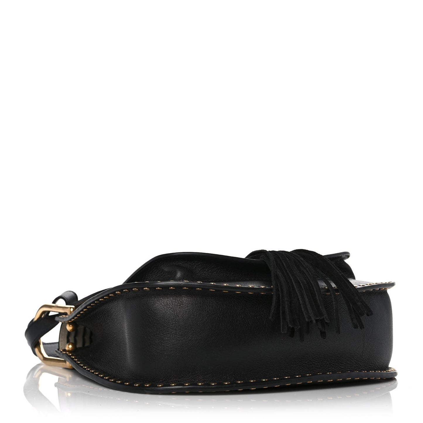 Calfskin Braided Medium Hudson Shoulder Bag Black