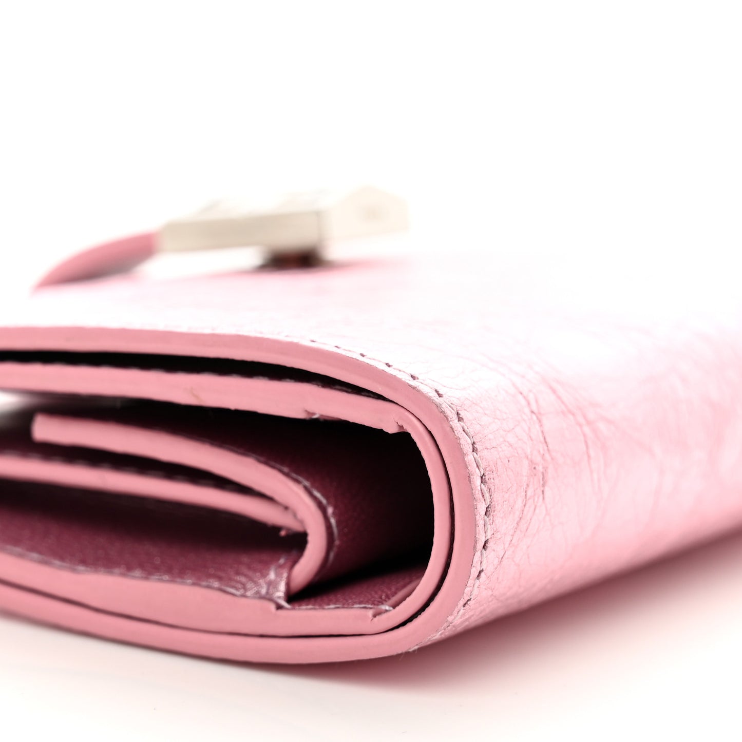 Laminated Calfskin 4G Wallet Pink