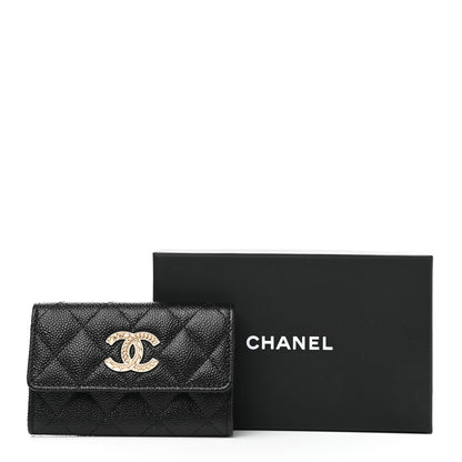 Chanel CHANEL Caviar Quilted Chain CC Flap Card Holder Black 7 of 7