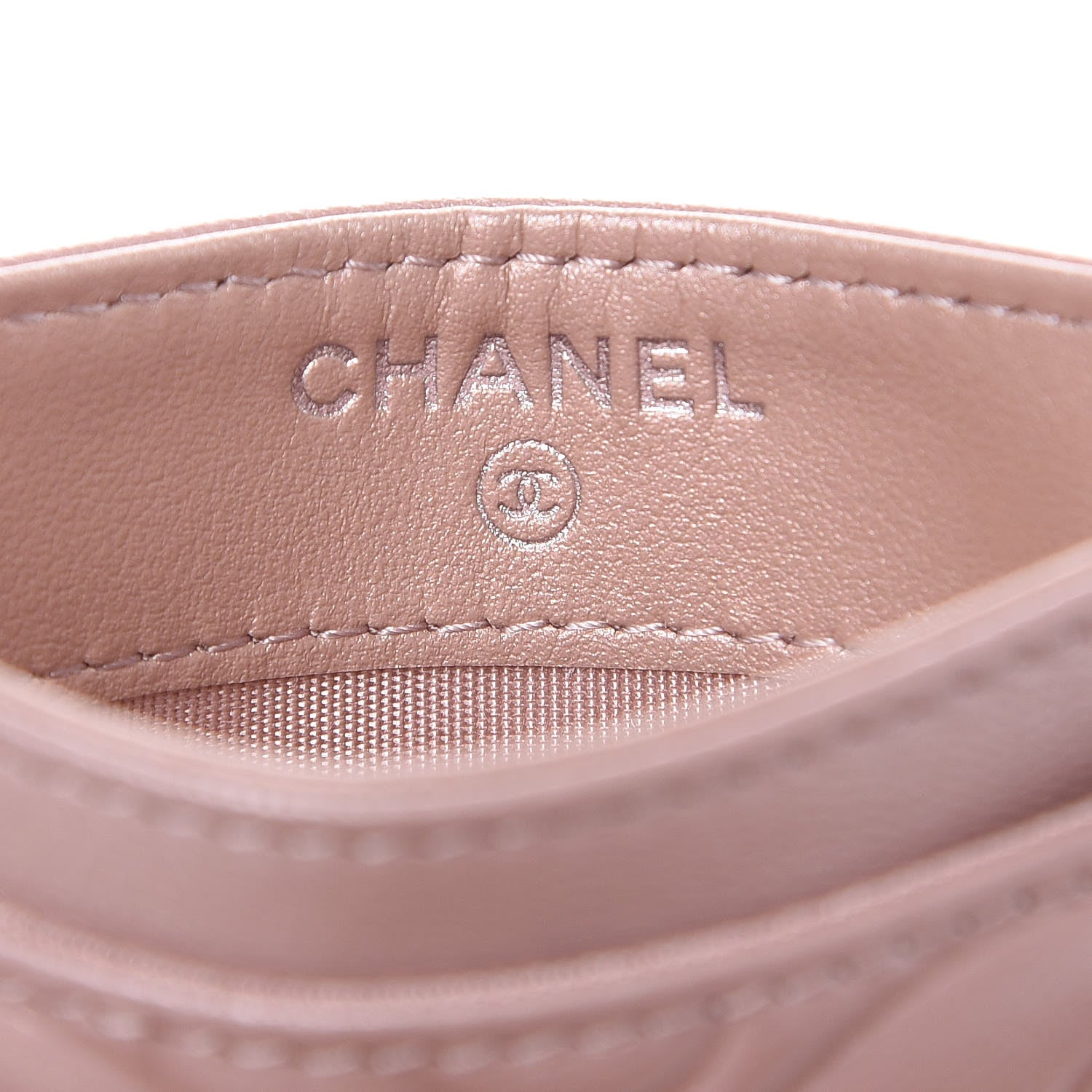 Chanel Goatskin Camellia Embossed Card Holder Light Pink 6 of 9