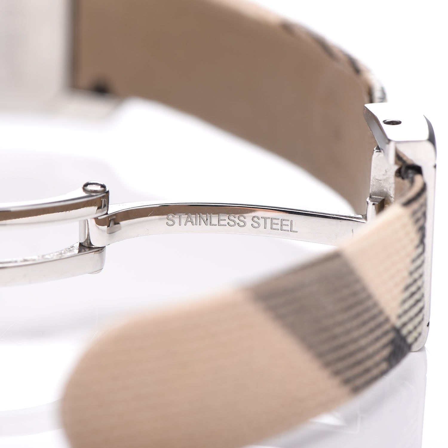 Burberry Stainless Steel Calfskin 20mm Heritage Nova Check Quartz Watch BU9503 5 of 6