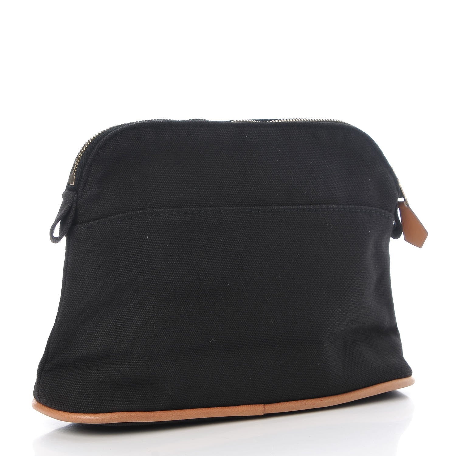 Hermes Cotton Canvas Bolide Travel Cosmetic Pouch Black 3 of 8