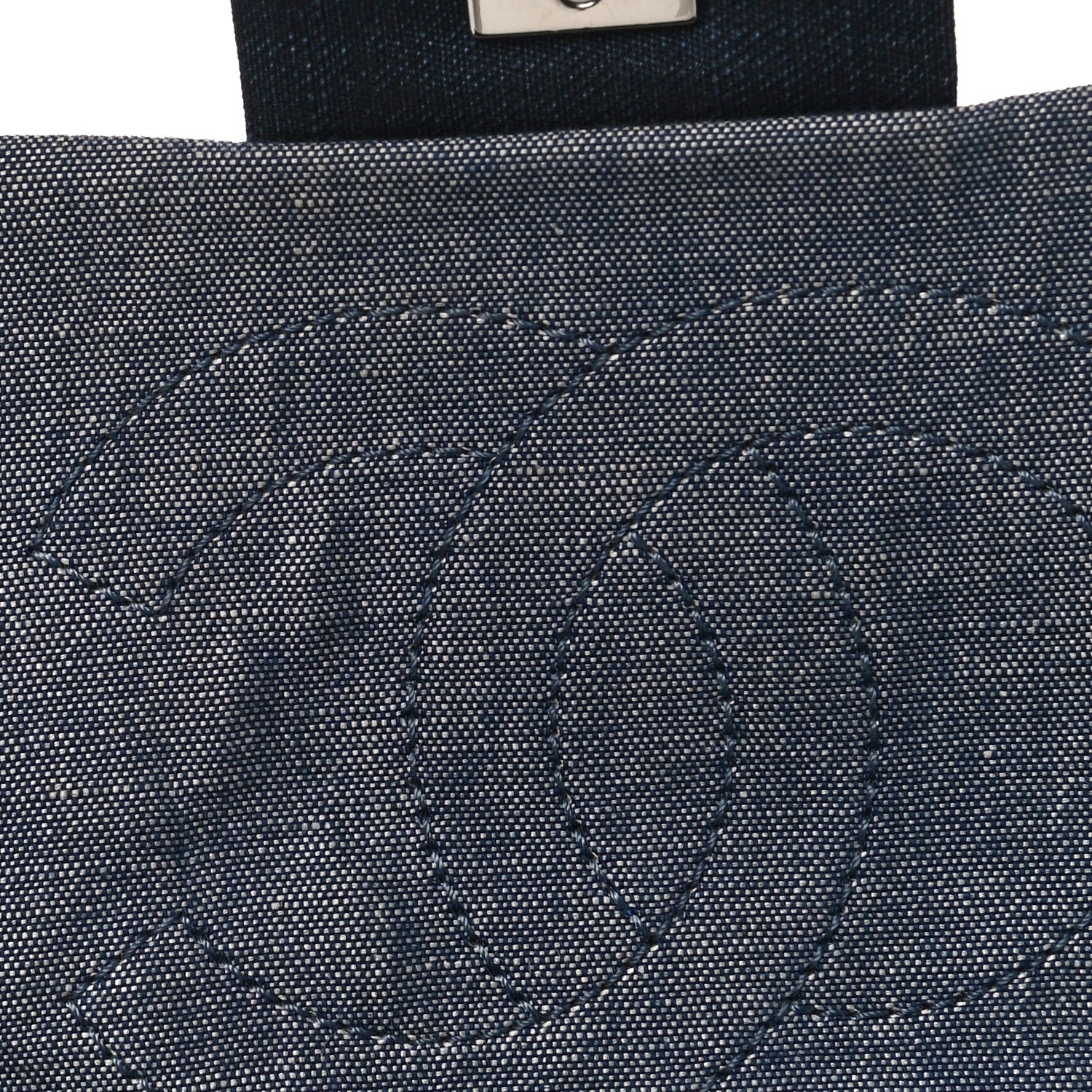 Chanel Denim Quilted Medium Graphic Flap Light Blue 14 of 18
