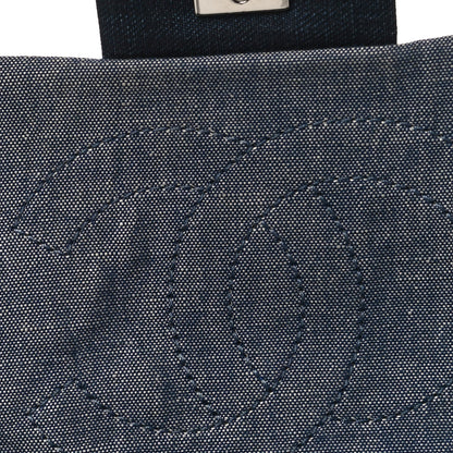 Chanel Denim Quilted Medium Graphic Flap Light Blue 14 of 18