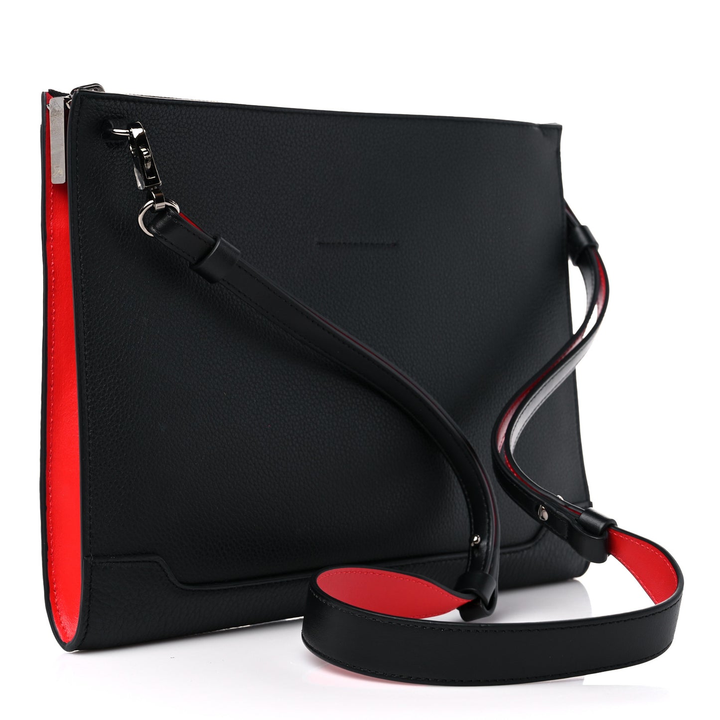 Calfskin Studded Skypouch Crossbody Clutch Black