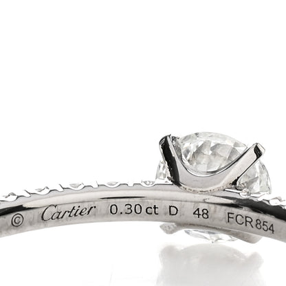 Cartier Platinum Diamond .30ct Etincelle De Cartier Solitaire Engagement Ring 48 4.5 4 of 5