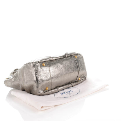 Prada Vitello Daino Shoulder Bag Acciaio 4 of 7