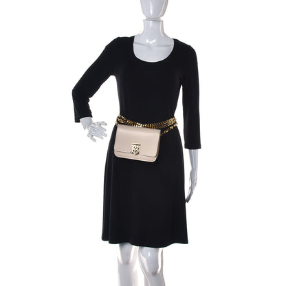 Burberry Calfskin TB Chain Belt Bag Rose Beige 2 of 9